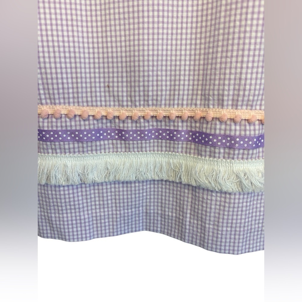Maggie Breen Girls lavender purple plaid summer dress sz 7 NWT full back zip - Picture 2 of 5